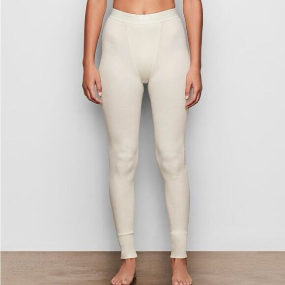 Skims cotton rib legging in bone size medium - Picture 1 of 6